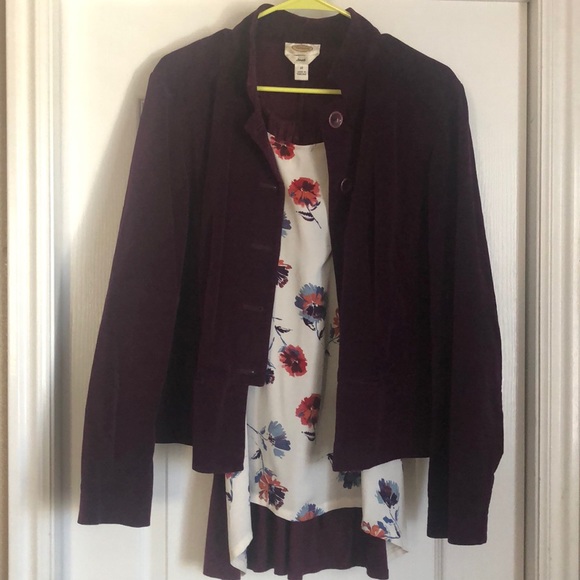 Purple Velour Blazer - Picture 2 of 6